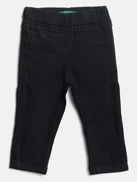 

United Colors of Benetton Girls Black Solid Jeggings