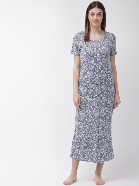 

Marks & Spencer Blue & White Printed Nightdress