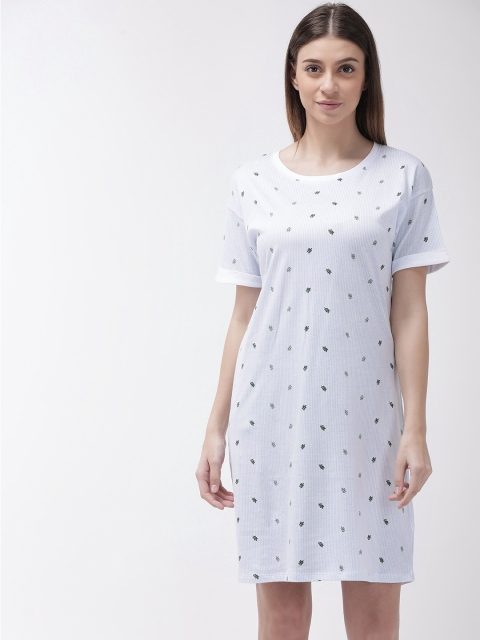 

Marks & Spencer Blue & Green Printed Nightdress