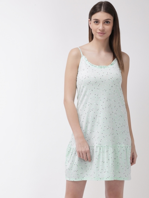 

Marks & Spencer Green & Charcoal Grey Printed Nightdress
