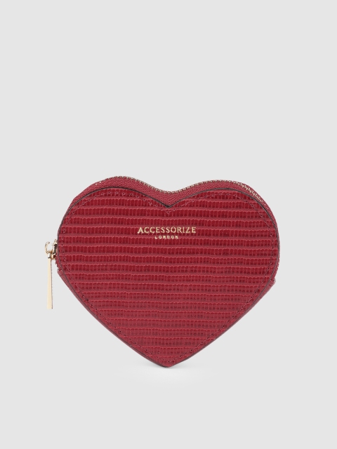 

Accessorize Red Textured Heart Shaped Coin Purse