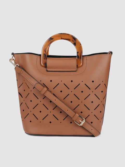 

Accessorize Brown Cut Out Work Detailed Sofia Handheld Bag