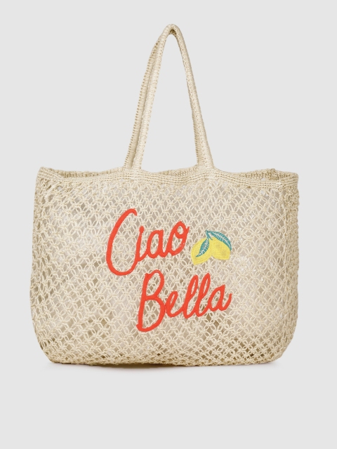 

Accessorize Off-White Ciao Bella Crochet Design Handcrafted Tote Bag