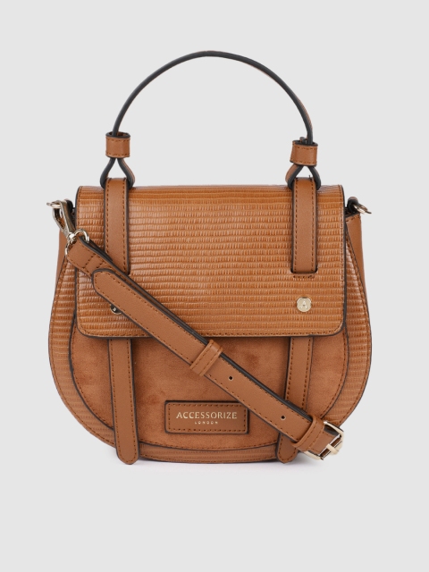 

Accessorize Brown Textured Shirley Saddle Satchel