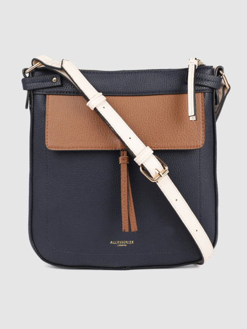 

Accessorize Navy Blue Solid Sling Bag