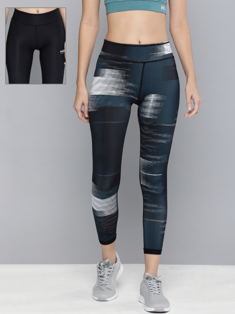 

HRX by Hrithik Roshan Women Black Reversible Rapid-Dry Antimicrobial Running Tights