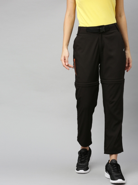 

HRX by Hrithik Roshan Women Jet Black Solid Slim fit Outdoor Trousers