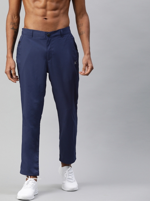 

HRX by Hrithik Roshan Men Blue Solid Regular Fit Outdoor Trousers
