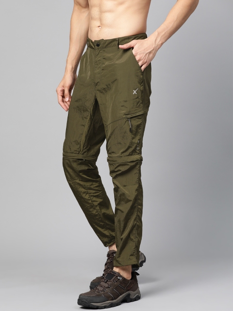 

HRX by Hrithik Roshan Men Olive Green Solid Regular Fit Outdoor Trousers