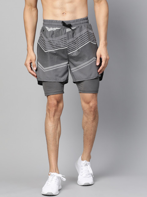 

HRX by Hrithik Roshan Men Steel Grey Regular Fit Rapid-Dry Antimicrobial Running Shorts, Charcoal