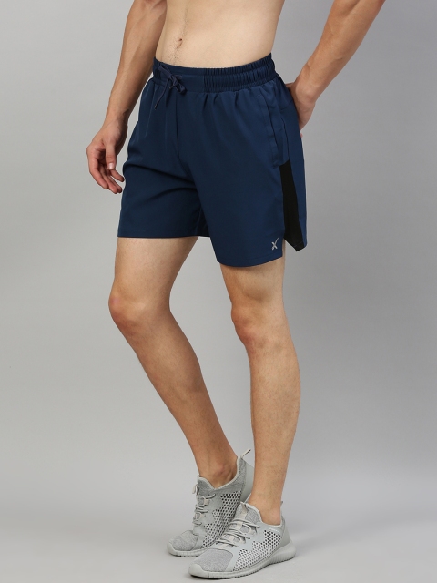 

HRX by Hrithik Roshan Men Moonlit Ocean Solid Regular Fit Rapid Dry Running Shorts, Navy blue