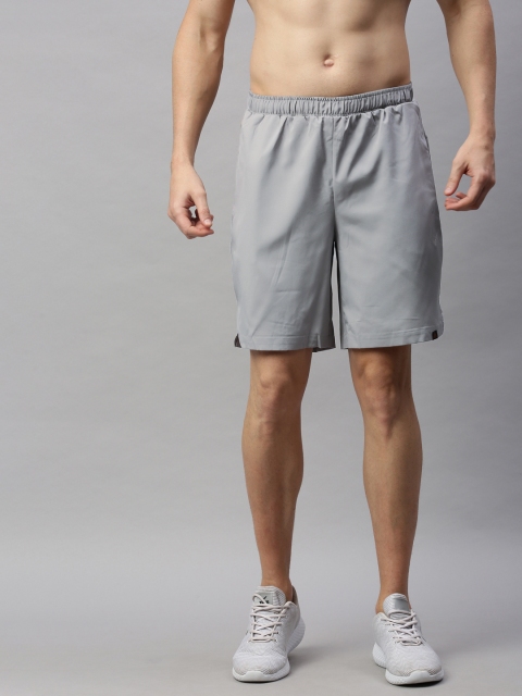 

HRX by Hrithik Roshan Men Grey Solid Regular Fit Outdoor Shorts