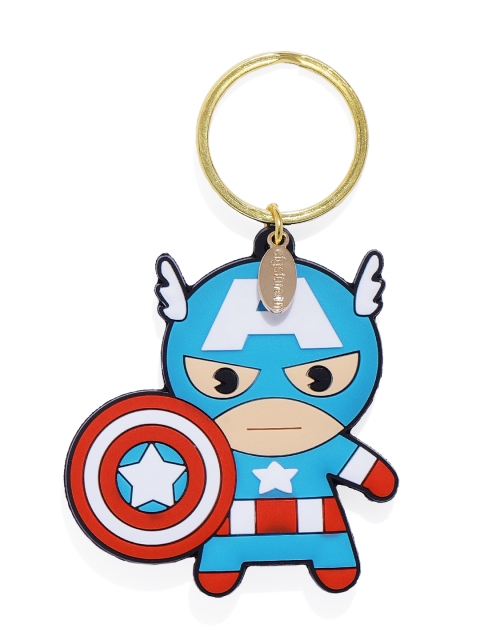 

EFG Blue & Red Marvel Avengers Captain America Rubber Keychain