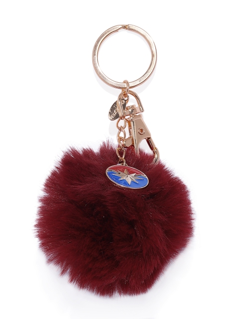 

EFG Maroon Marvel Avengers Captain Marvel Pom Pom Keychain