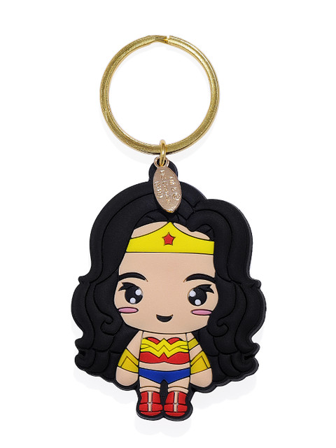 

EFG Black & Peach Justice League Wonder Woman Rubber Keychain