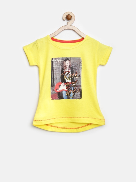 

Gini and Jony Girls Yellow Graphic Print Top