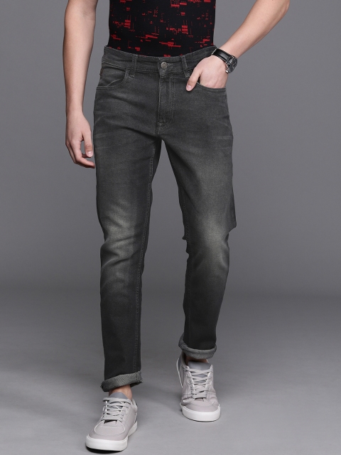 

WROGN Men Black Slim Fit Mid-Rise Clean Look Stretchable Jeans