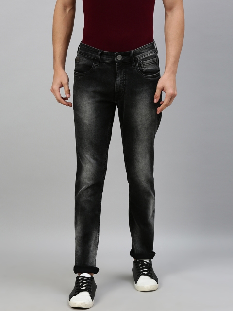 

WROGN Men Charcoal Grey Slim Fit Mid-Rise Clean Look Stretchable Jeans