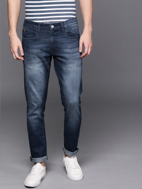 

WROGN Men Blue Slim Fit Mid-Rise Clean Look Stretchable Jeans