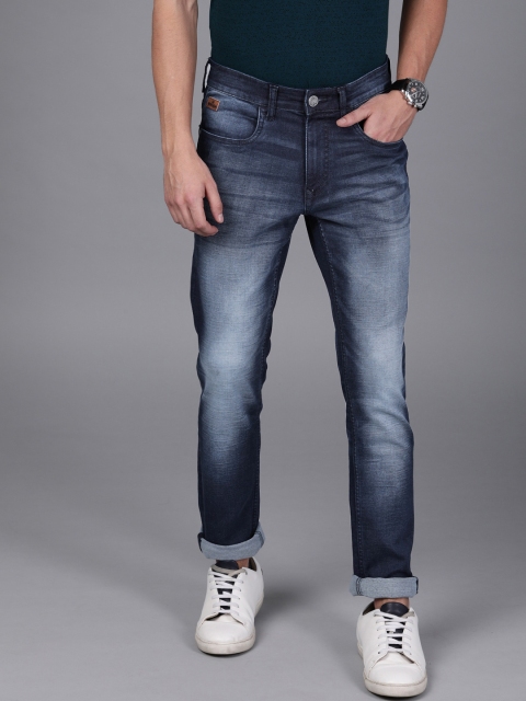 

WROGN Men Blue Slim Fit Mid-Rise Clean Look Stretchable Jeans