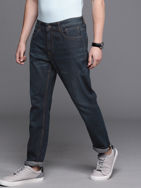 

WROGN Men Blue Slim Fit Mid-Rise Clean Look Stretchable Jeans