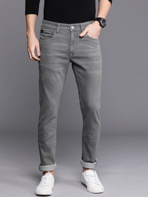 Men Grey Slim Fit Mid-Rise Clean Look Stretchable Jeans