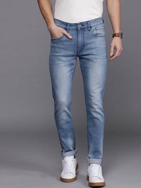 

WROGN Men Blue Skinny Fit Mid-Rise Clean Look Stretchable Jeans