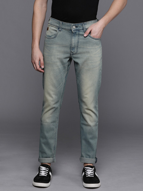 

WROGN Men Blue Slim Fit Mid-Rise Clean Look Stretchable Jeans