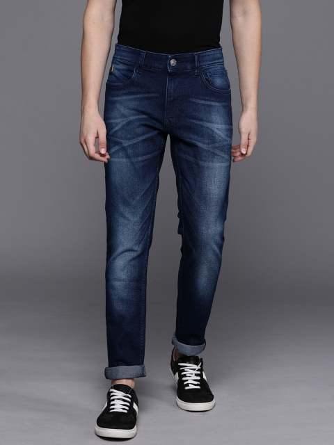 

WROGN Men Blue Slim Fit Mid-Rise Clean Look Stretchable Jeans
