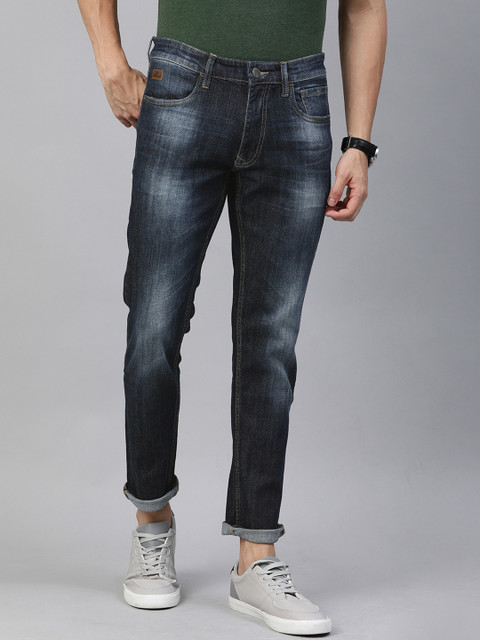 

WROGN Men Blue Slim Fit Mid-Rise Clean Look Stretchable Jeans
