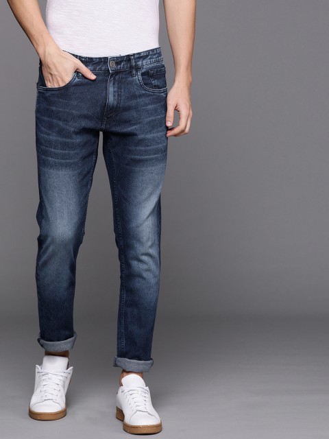

WROGN Men Blue Slim Fit Mid-Rise Clean Look Stretchable Jeans
