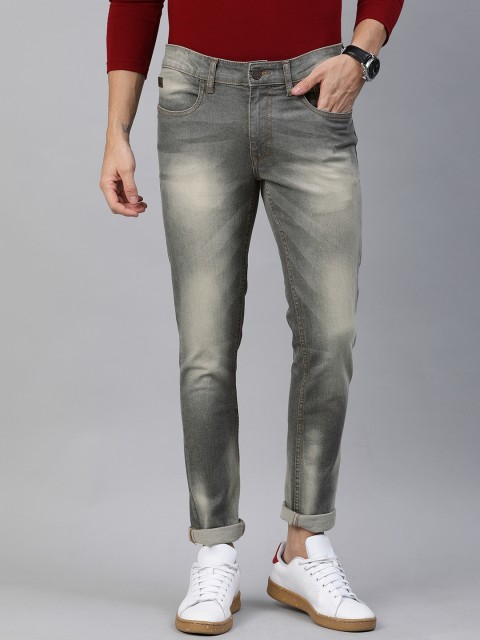 

WROGN Men Grey Skinny Fit Mid-Rise Clean Look Stretchable Jeans