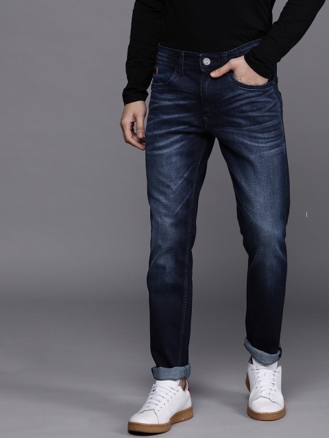 

WROGN Men Blue Slim Fit Mid-Rise Clean Look Stretchable Jeans