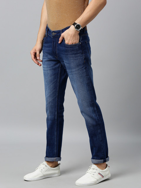 

WROGN Men Blue Slim Fit Mid-Rise Clean Look Stretchable Jeans