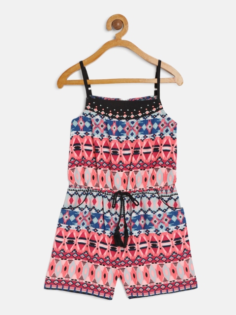 

Nauti Nati Girls Multicoloured Printed Playsuit, Multi