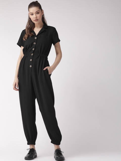 

20Dresses Women Black Solid Basic Jumpsuit