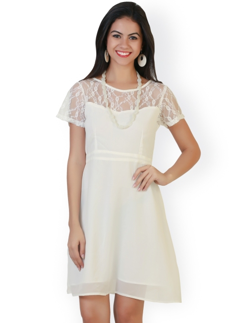 

Belle Fille White A-Line Dress