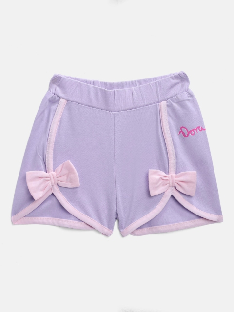 

Dora Girls Lavender Solid Regular Shorts
