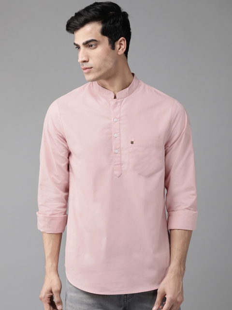 

Hubberholme Men Pink Regular Fit Solid Casual Shirt