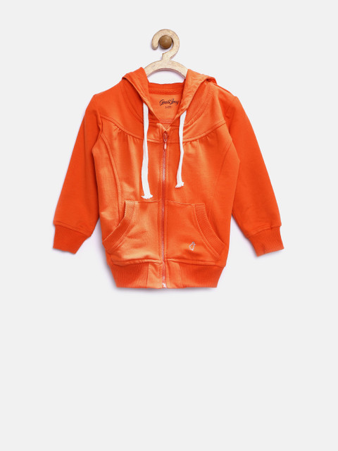 

Gini and Jony Girls Orange Hooded Sweatshirt