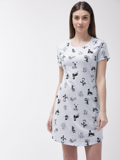 

Marks & Spencer Blue & Black Printed Nightdress
