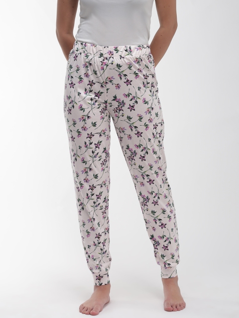 

Marks & Spencer Women Pink & Green Printed Lounge Pants
