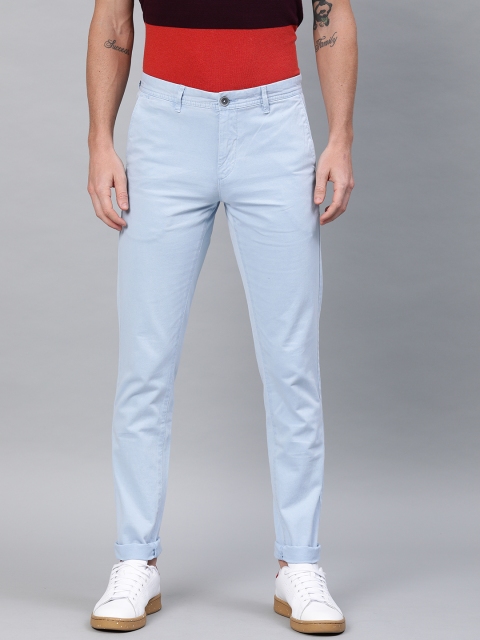 

U.S. Polo Assn. Men Blue Austin Trim Fit Solid Regular Trousers