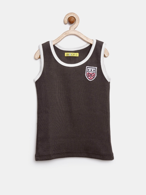 

Gini & Jony Boys Dark Brown T-shirt