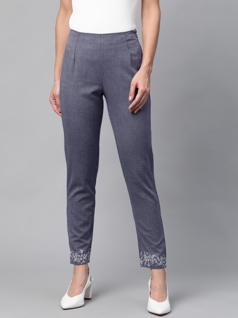 

Rangriti Women Assorted Slim Fit Solid Pure Cotton Cigarette Trousers