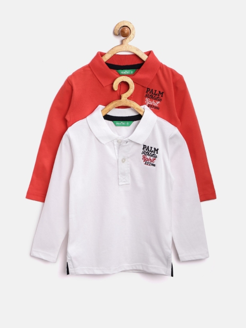 

Palm Tree by Gini & Jony Boys Pack of 2 Polo T-shirts, White