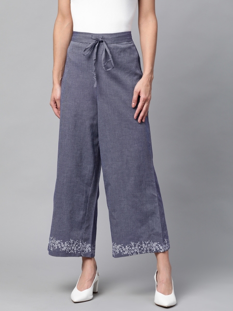

Rangriti Women Assorted Hem Design Wide Leg Palazzos