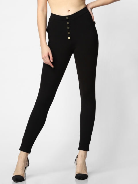 

ONLY Women Black Solid Ankle Length Treggings
