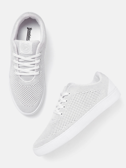 

Roadster Men Off-White Woven Design Sneakers