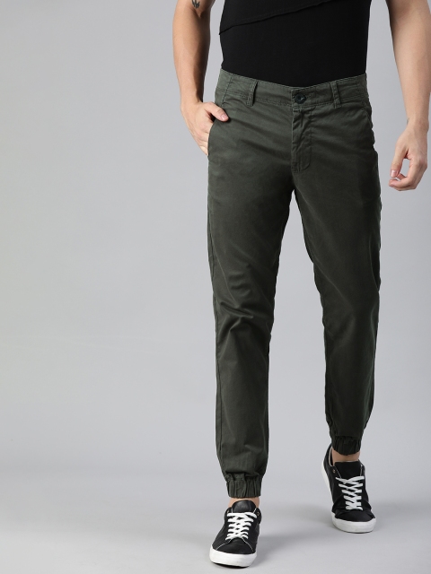 

WROGN Men Grey Regular Fit Solid Joggers